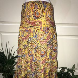 Lauren Ralph Lauren Paisley Boho Peasant Skirt